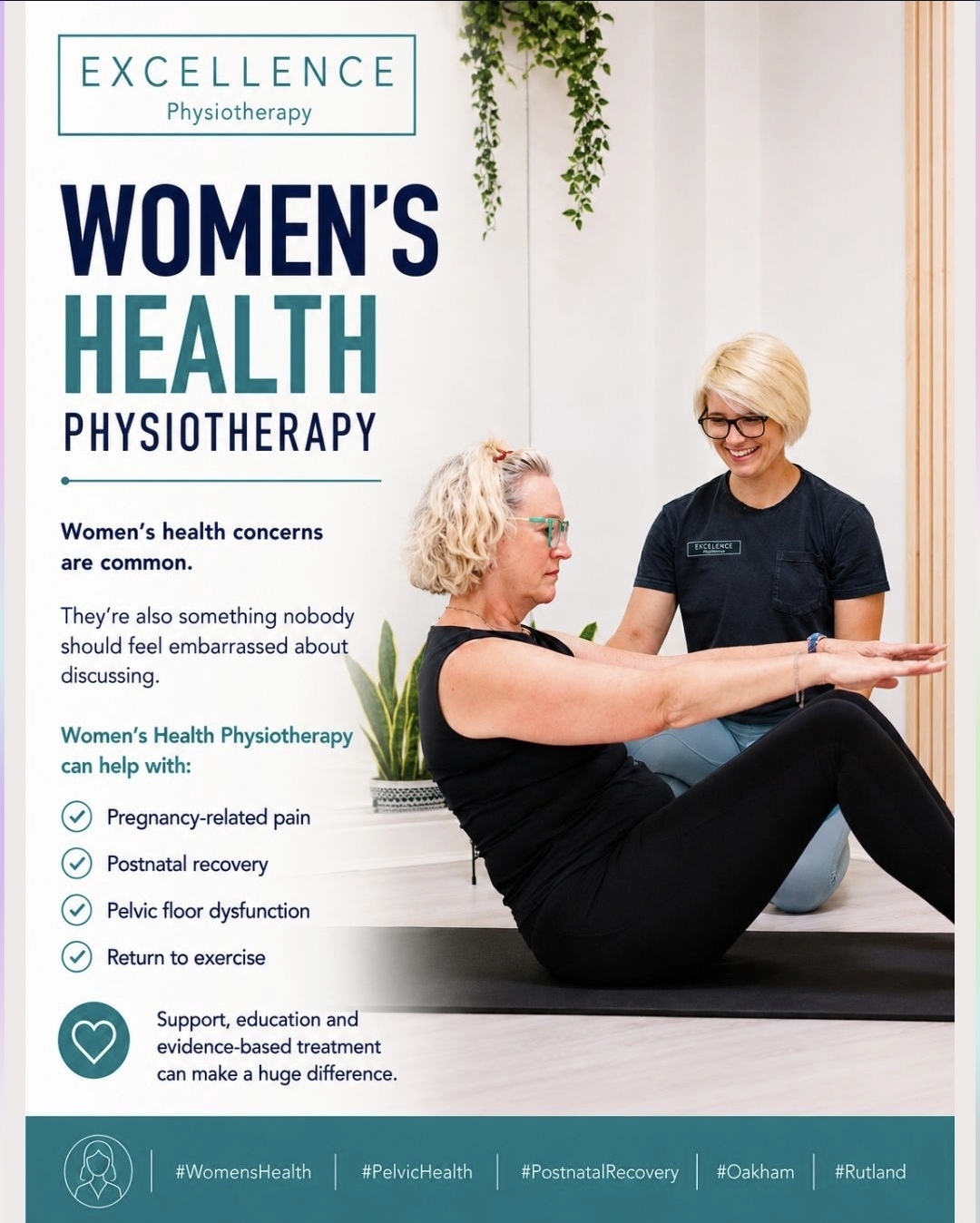 Excellence Physiotherapy women's health social post