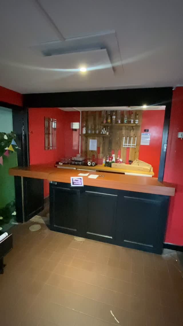 A serving hatch installation at a village hall